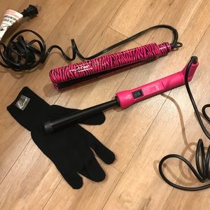 NUME Flat Iron, Reverse Curling Wand and Glove